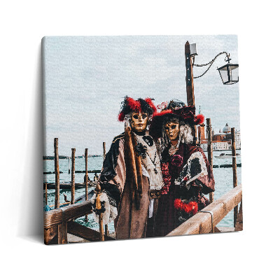Obraz z fotografie na plátně 60x60 cm Karneval v Benátkách