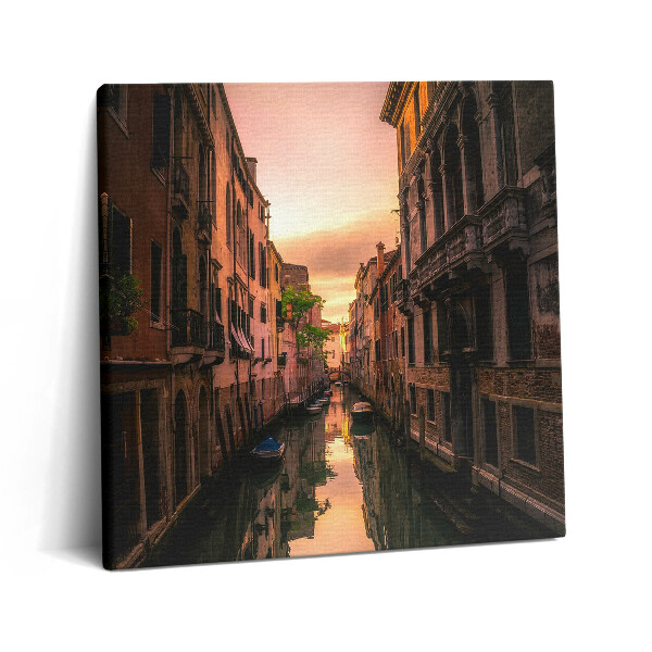 Obraz z fotografie na plátně 60x60 cm Pohled na městský kanál