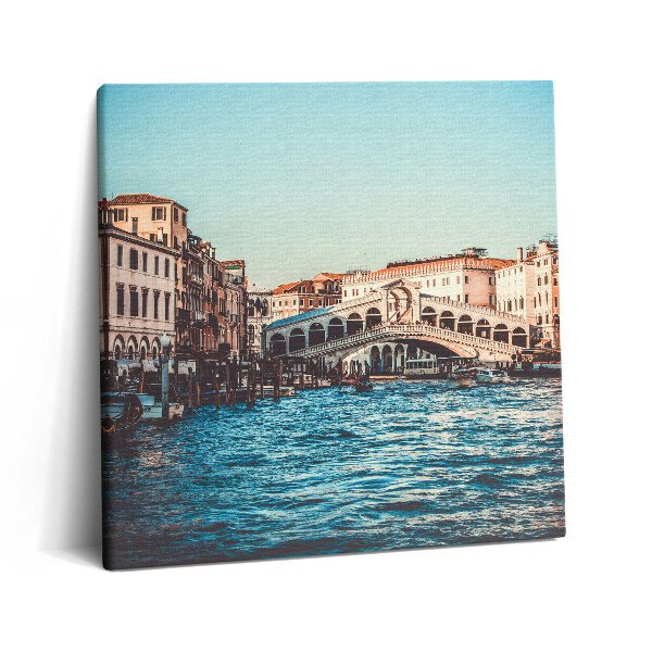 Obraz z fotografie na plátně 60x60 cm Most Rialto v Benátkách