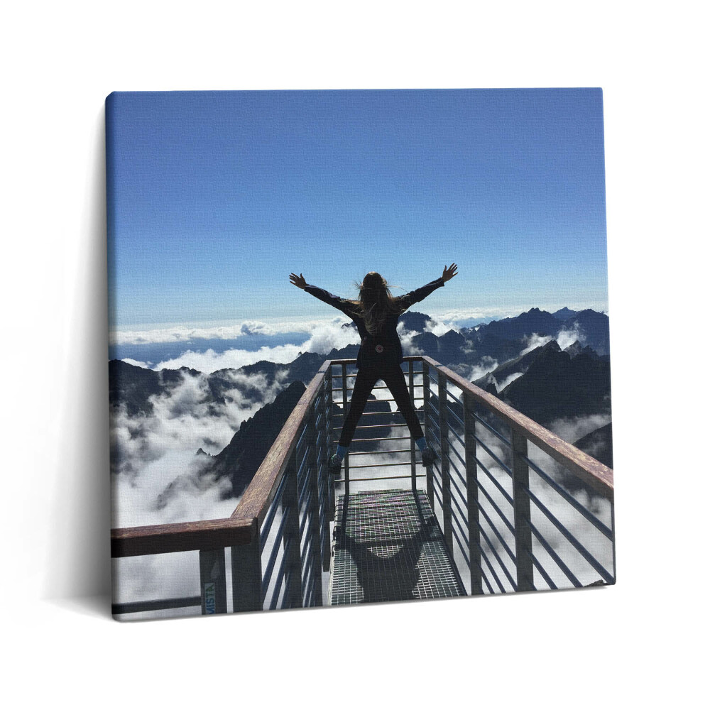 Obraz canvas 60x60 cm Žena Tatra Slovensko