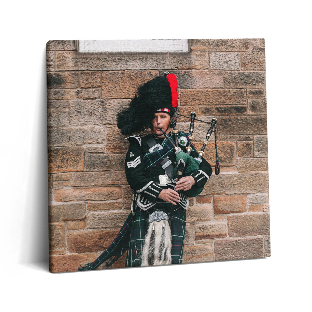 Obraz canvas 60x60 cm Hudebník hrající na dudy