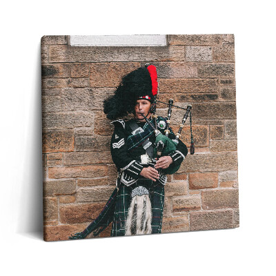 Obraz canvas 60x60 cm Hudebník hrající na dudy