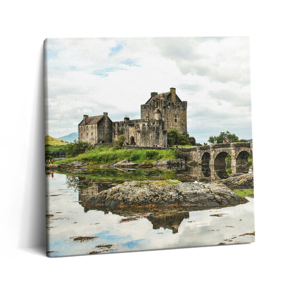 Obraz na plátně 60x60 cm Hrad Eilean Donan ve Skotsku