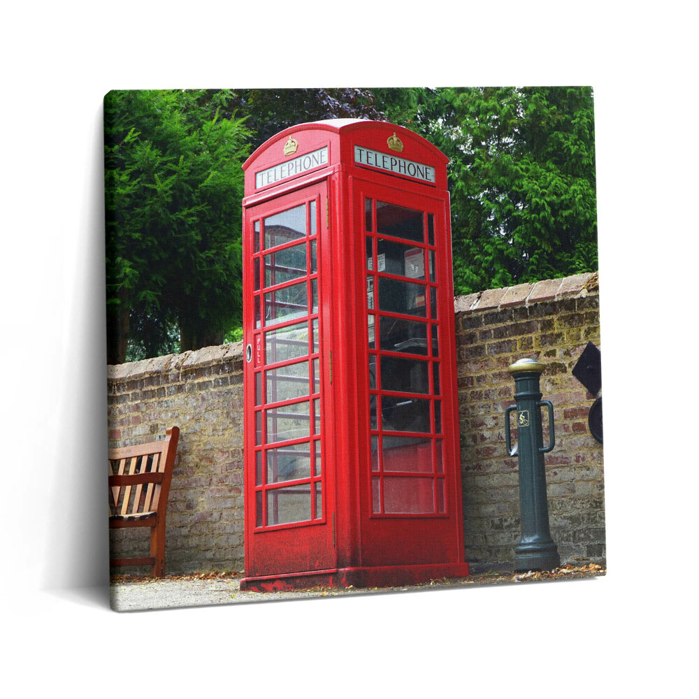 Obraz z fotografie na plátně 60x60 cm Červená telefonní budka
