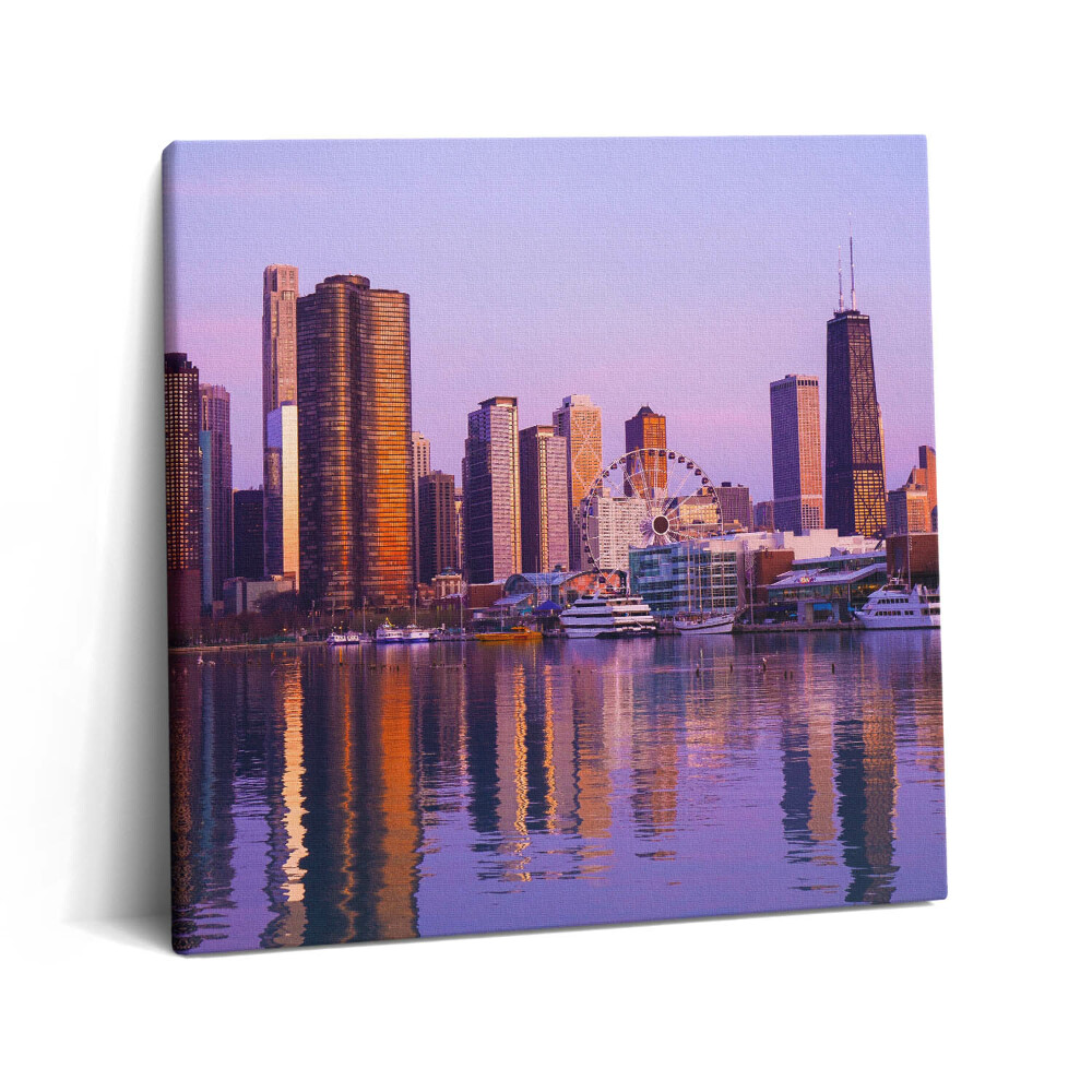 Obraz z fotografie na plátně 60x60 cm Pohled na mrakodrapy v USA