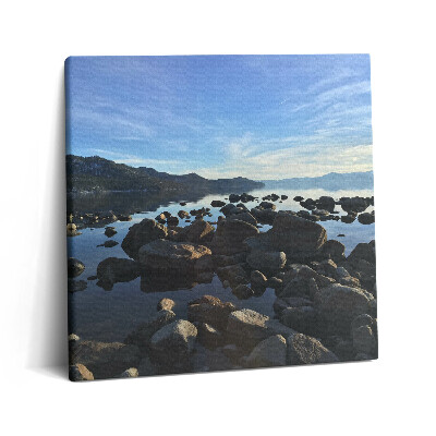 Obraz na plátně 60x60 cm Kameny pod zataženou oblohou