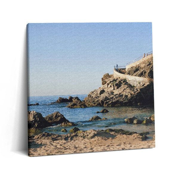 Obraz canvas 60x60 cm Pláž na pobřeží Costa Brava