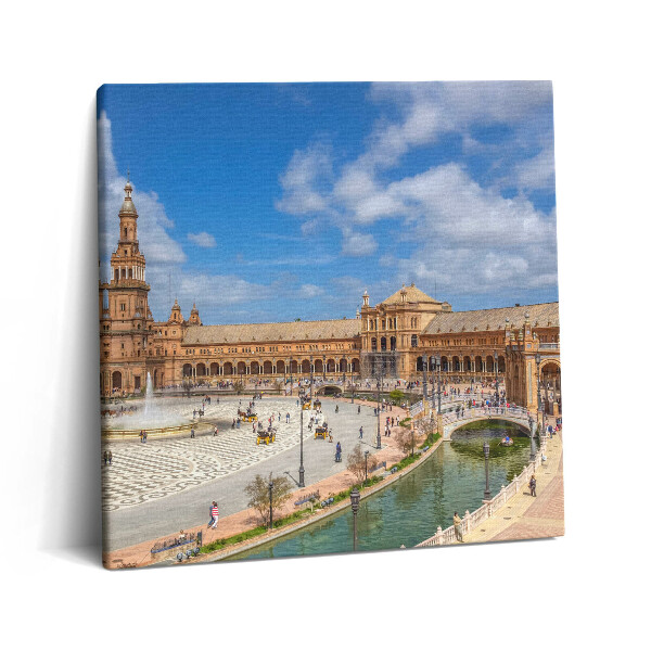 Obraz z fotografie na plátně 60x60 cm Španělské náměstí v Seville