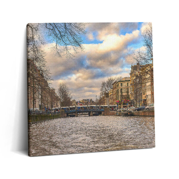 Obraz na plátně 60x60 cm Rotterdamský kanál