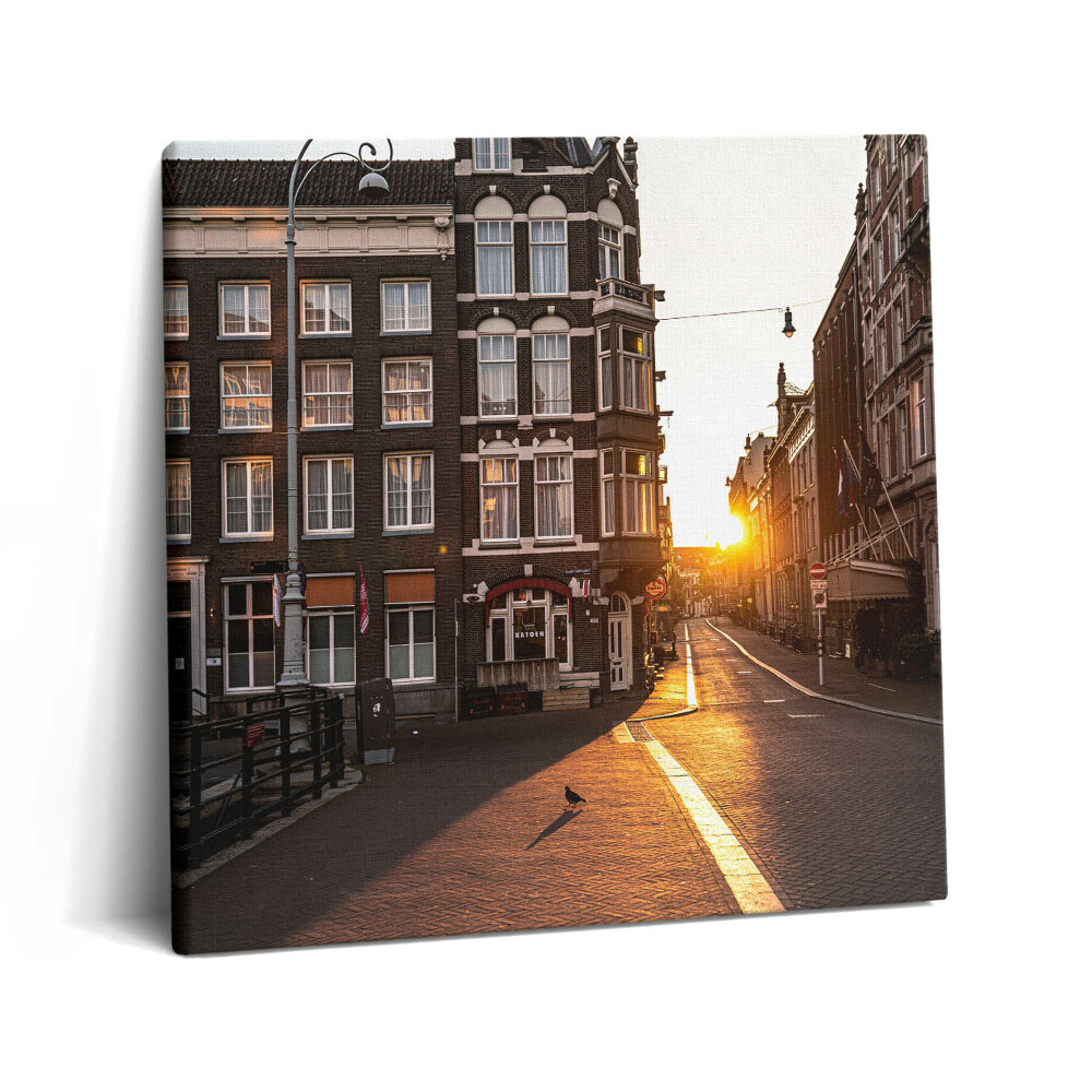 Obraz z fotografie na plátně 60x60 cm Architektura v Amsterdamu