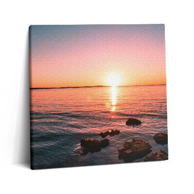 Obraz z fotografie na plátně 60x60 cm Útesy při západu slunce