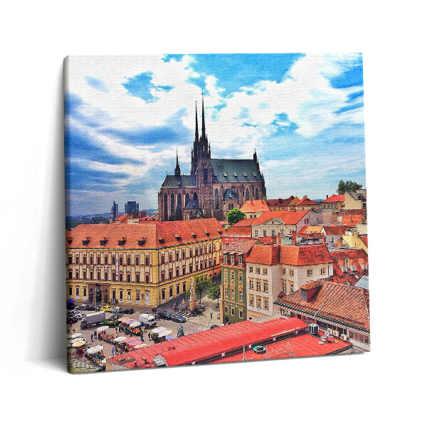 Obraz canvas 60x60 cm Pohled na Brno