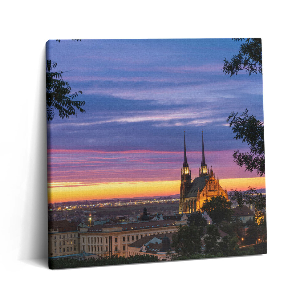 Obraz na plátně 60x60 cm Východ slunce v Brně