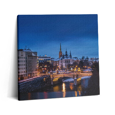 Obraz na plátně 60x60 cm Panorama Plzně v České republice