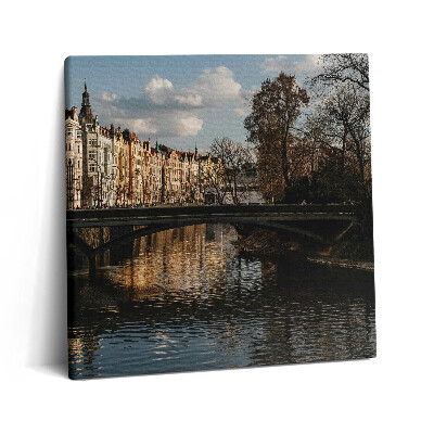 Obraz z fotografie na plátně 60x60 cm Panorama Prahy