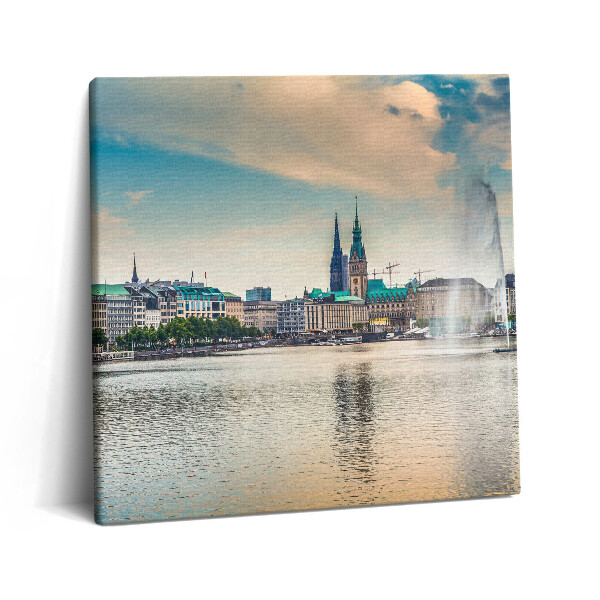 Obraz na plátně 60x60 cm Binnenalster v Hamburku