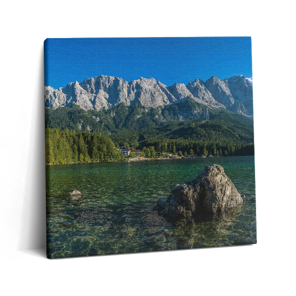 Obraz z fotografie na plátně 60x60 cm Vrchol Zugspitze v Německu