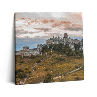 Obraz z fotografie na plátně 60x60 cm Spišský hrad na Slovensku