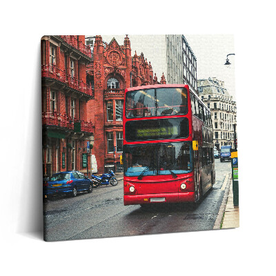 Obraz na plátně 60x60 cm Autobus v Birminghamu ve Velké Británii