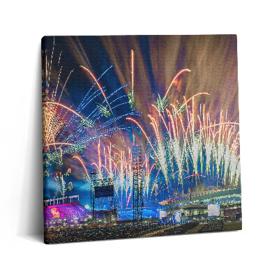 Obraz z fotografie na plátně 60x60 cm Nový rok v Birminghamu