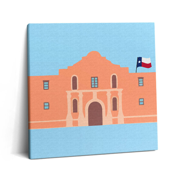Obraz na plátně 60x60 cm Památník Alamo v Texasu