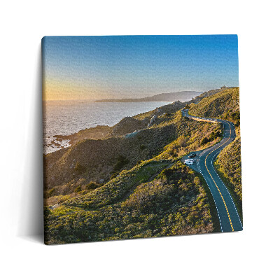 Obraz z fotografie na plátně 60x60 cm Silnice kolem San Francisca USA