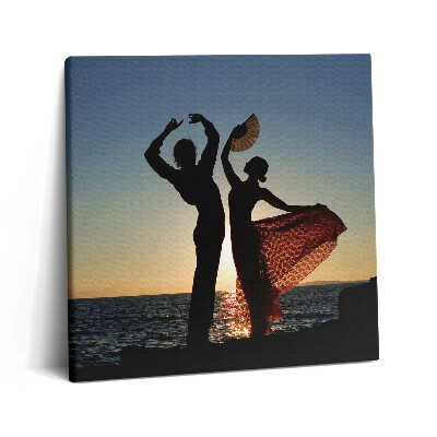 Obraz z fotografie na plátně 60x60 cm Španělský tanec na pláži