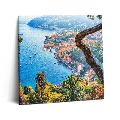 Obraz canvas 60x60 cm Vesnice Villefranche-sur-Mer