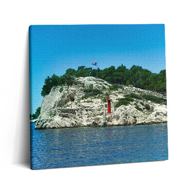 Obraz na plátně 60x60 cm Split Chorvatsko Malebná trasa