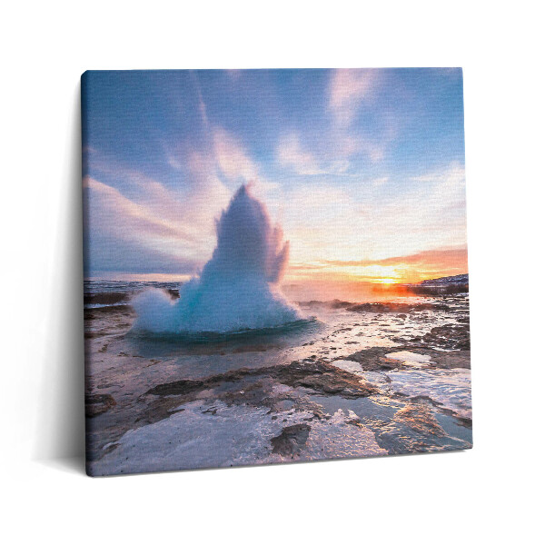 Obraz canvas 60x60 cm Gejzír na ostrově Island