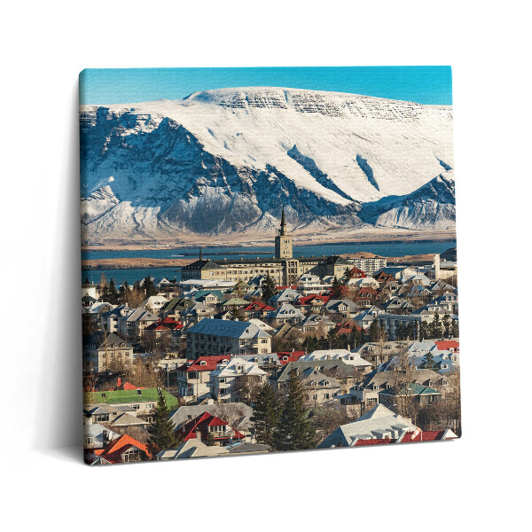 Obraz na plátně 60x60 cm Pohled na Reykjavík Island