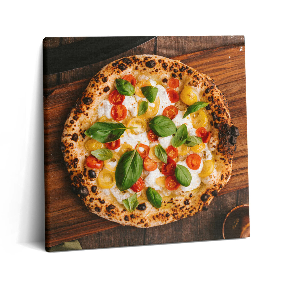 Obraz canvas 60x60 cm Italská kuchyně Pizza Gastronomie