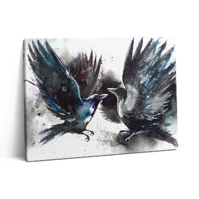 Obraz canvas 80x60 cm Malovaní ptáci