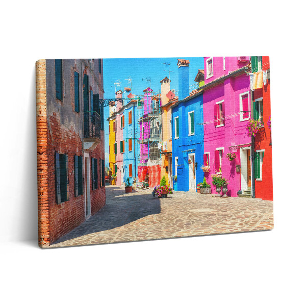 Obraz canvas 80x60 cm Pestrá čtvrť ostrova Burano