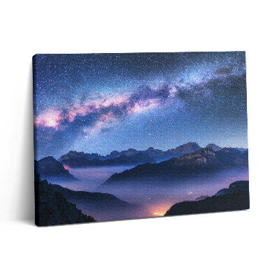 Obraz na plátně 80x60 cm Hvězdné nebe nad horami
