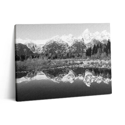 Obraz na plátně 80x60 cm Černobílá horská krajina