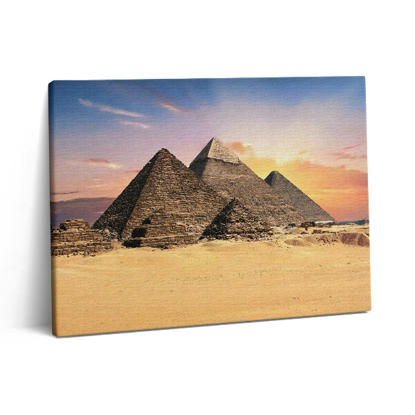 Obraz na plátně 80x60 cm Egyptské pyramidy v poušti