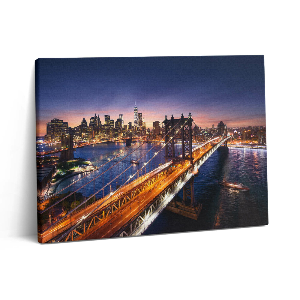 Obraz canvas 80x60 cm New York - západ slunce nad Manhattanem