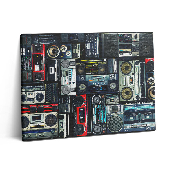 Obraz na plátně 80x60 cm Hudba - Vintage Boombox