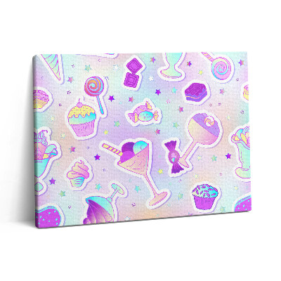 Obraz canvas 80x60 cm Dorty se zmrzlinou