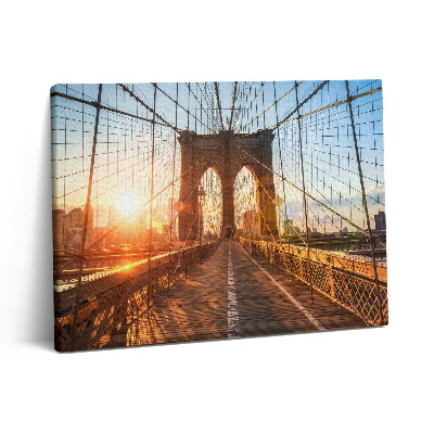 Obraz z fotografie na plátně 80x60 cm Brooklynský most v New Yorku