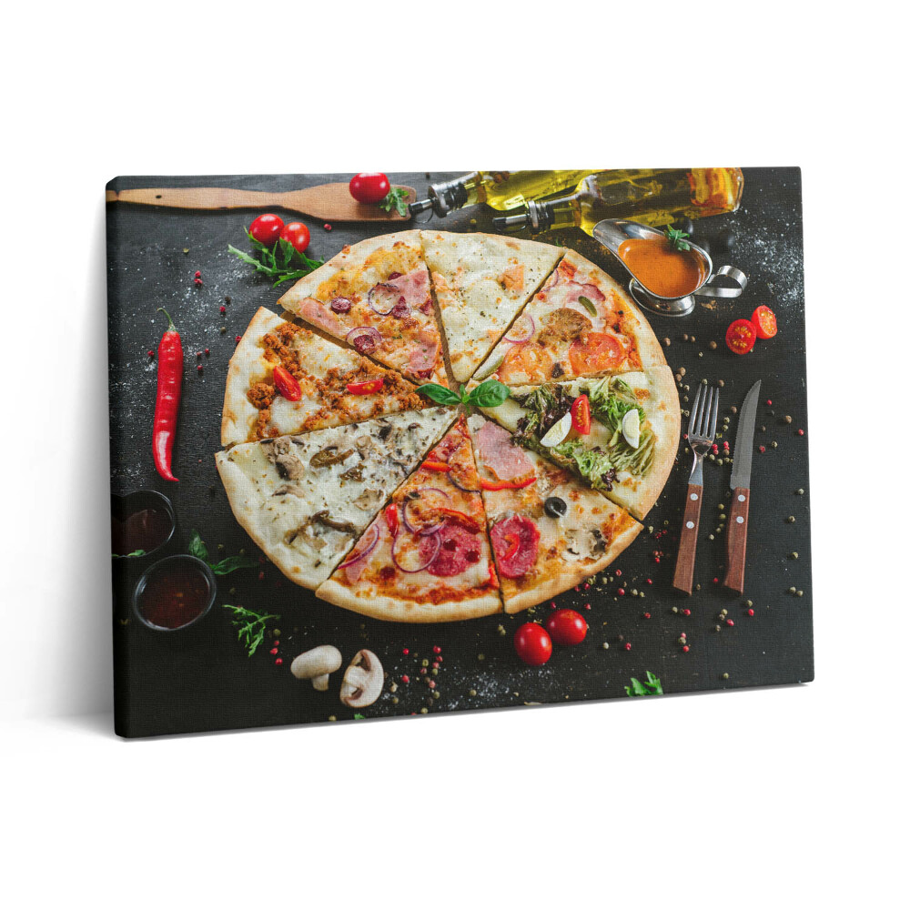 Obraz z fotografie na plátně 80x60 cm Symbolické jídlo italské kuchyně