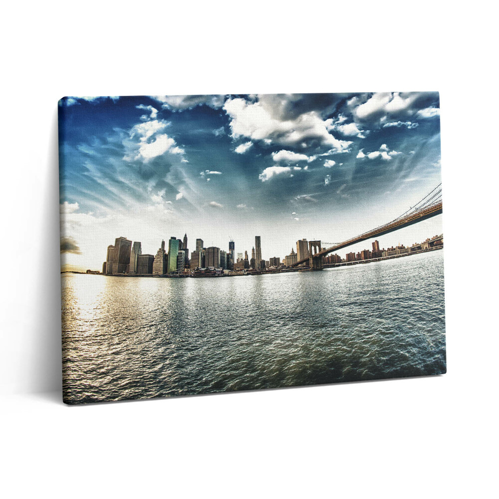 Obraz na plátně 80x60 cm Město a Brooklynský most