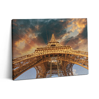 Obraz z fotografie na plátně 80x60 cm Eiffelova věž na slunci