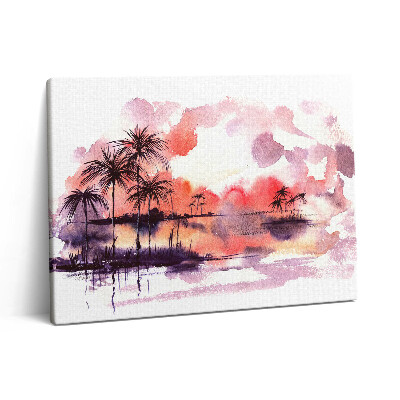 Obraz na plátně 80x60 cm Akvarel tropické krajiny
