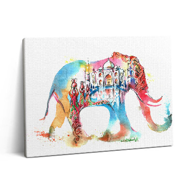 Obraz z fotografie na plátně 80x60 cm Indická kultura - abstraktní slon