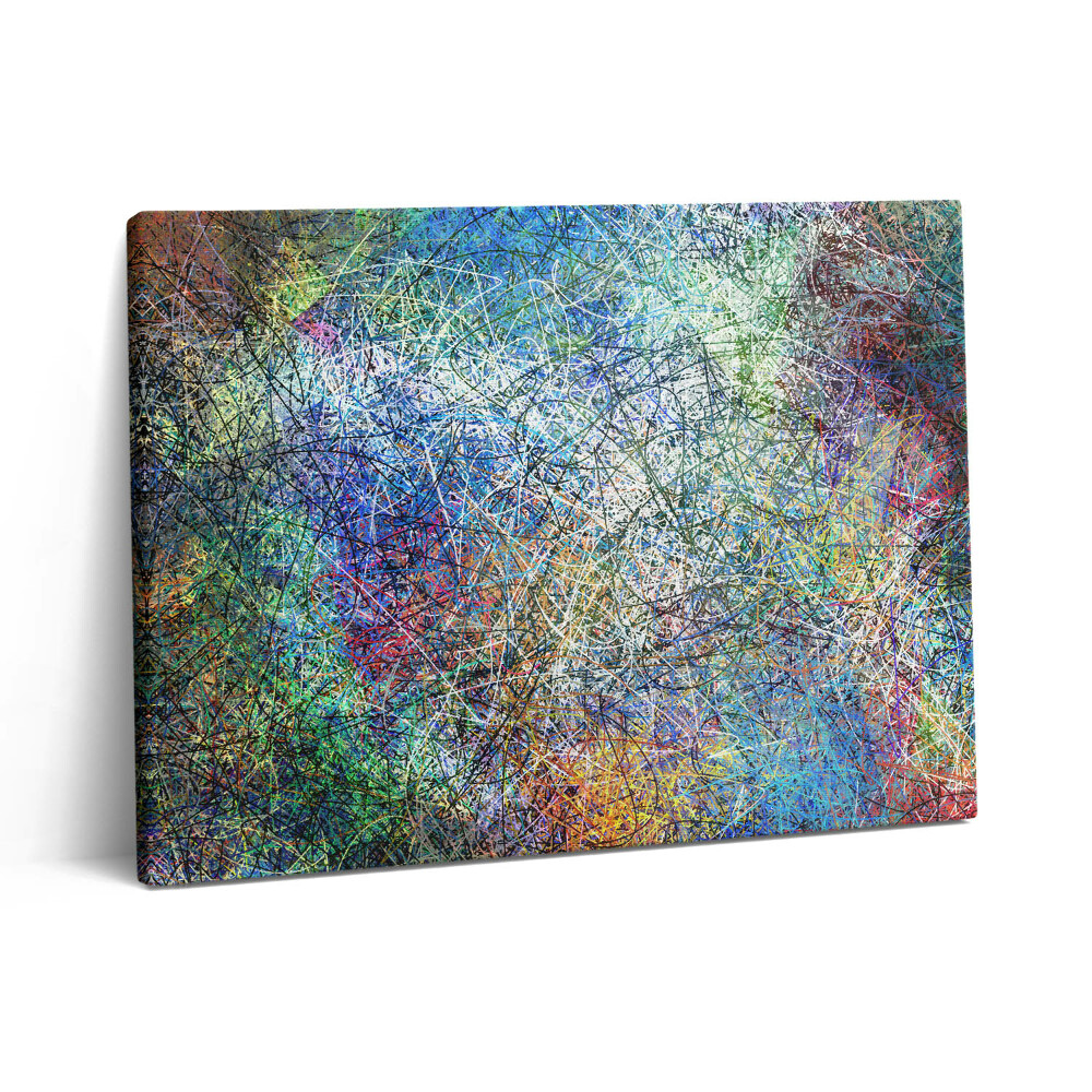 Obraz canvas 80x60 cm Expresivní abstrakce barevných linií