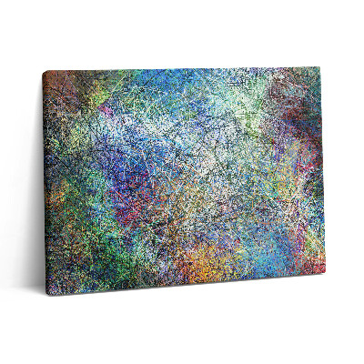 Obraz canvas 80x60 cm Expresivní abstrakce barevných linií