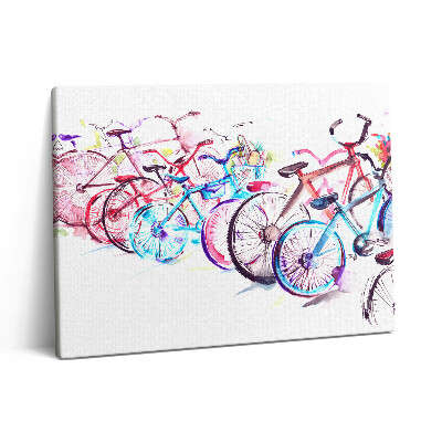 Obraz z fotografie na plátně 80x60 cm Barevná městská kola