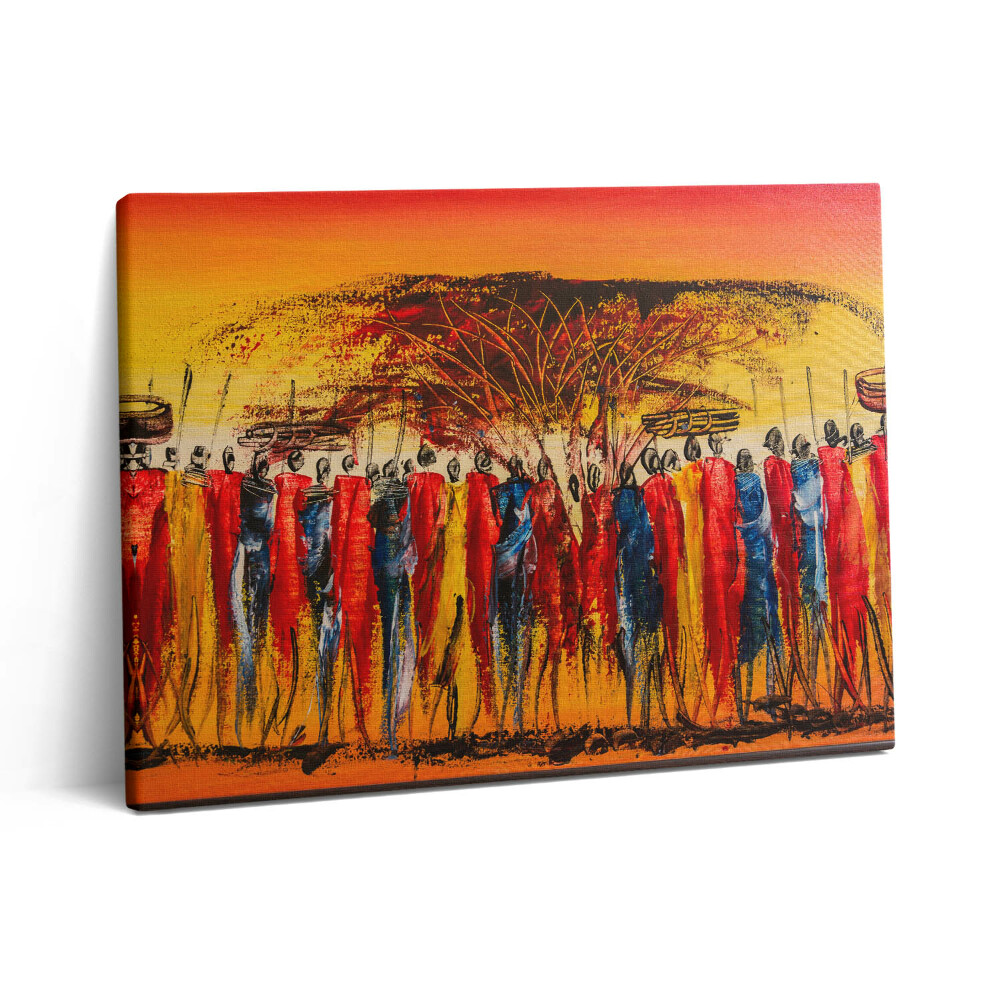Obraz na plátně 80x60 cm Africký kmen v Keni